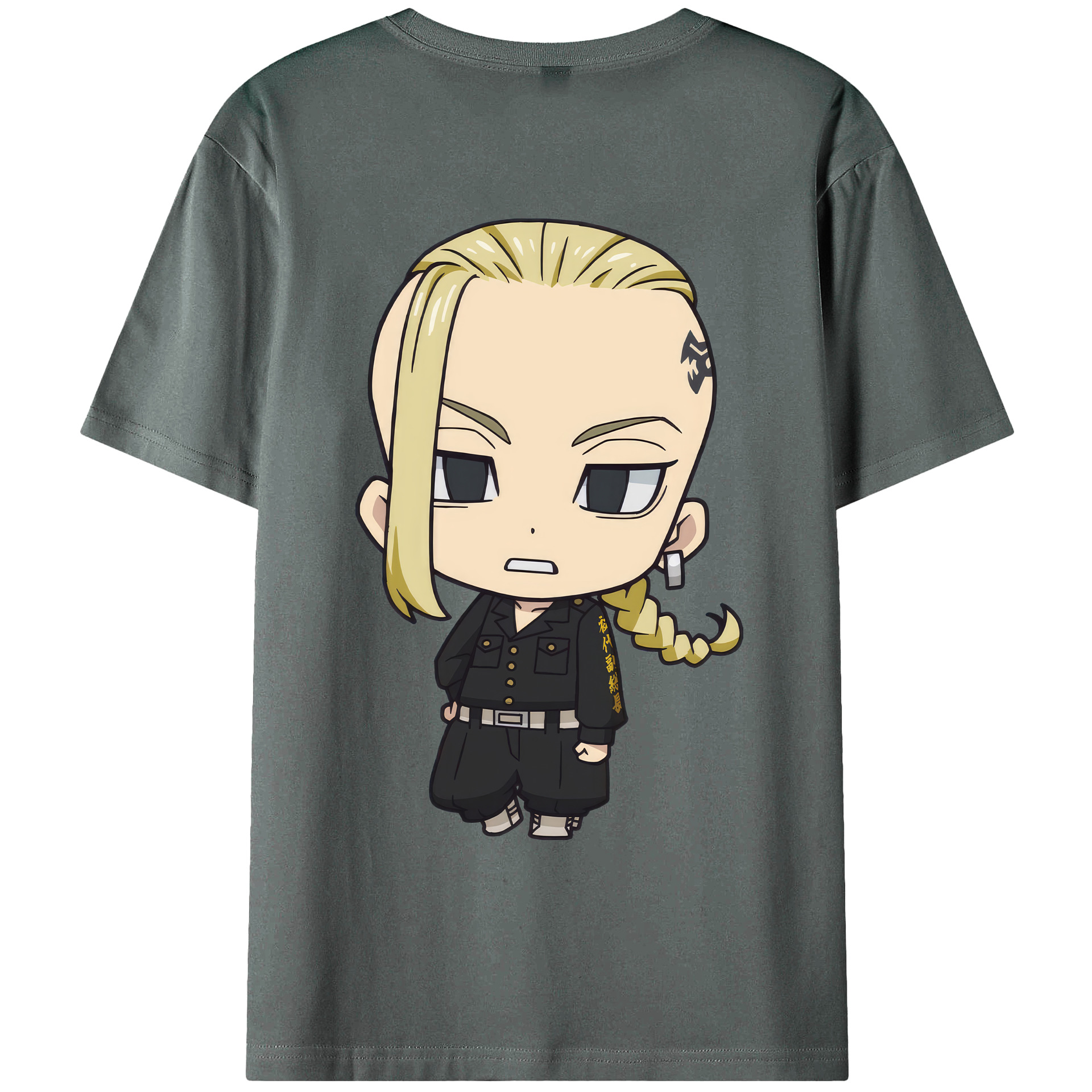 （画像用） 東京リベンジャーズ Tokyo Revengers 綿100％ メンズ半袖Tシャツ（バックプリント） 通気性